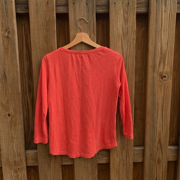 Lucky Brand Embellished Coral LS Tee - Picture 4 of 8